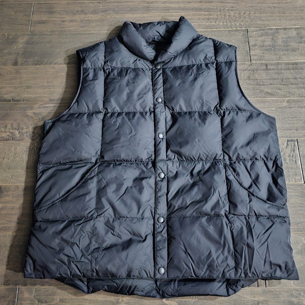 Lands' End Men's Black Goose Down Puffer Vest Sz XL (46-48)